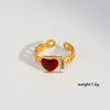 Wholesale Geometric Oildrip Stainless Steel Goldplated Adjustable Open Ring For Women