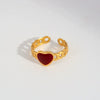 Wholesale Geometric Oildrip Stainless Steel Goldplated Adjustable Open Ring For Women
