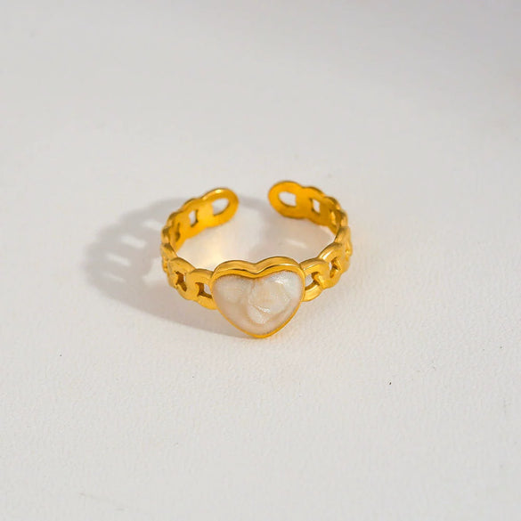 Wholesale Geometric Oildrip Stainless Steel Goldplated Adjustable Open Ring For Women