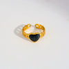 Wholesale Geometric Oildrip Stainless Steel Goldplated Adjustable Open Ring For Women