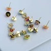 Wholesale Geometric Oildropped Copper Goldplated Women's Earrings
