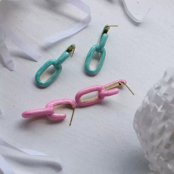 Wholesale Geometric Oildropped Goldplated Copper Earrings For Women