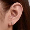 Wholesale Geometric Opal Inlaid 925 Sterling Silver Pierced Earrings For Women