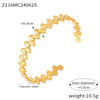 Wholesale Geometric Open Bracelet For Women 18K Gold Plated Titanium Steel Electroplated