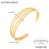 Wholesale Geometric Open Bracelet For Women 18K Gold Plated Titanium Steel Electroplated