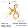 Wholesale Geometric Open Ring Hand Jewelry In Stainless Steel With Electroplating For Women