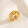 Wholesale Geometric Open Stainless Steel Women's Ring With 18K Gold Plated Electroplating