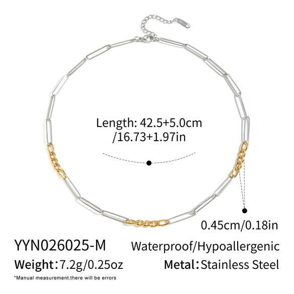 Wholesale Geometric Oshaped Stainless Steel Chain Necklace For Women