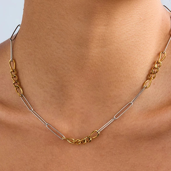 Wholesale Geometric Oshaped Stainless Steel Chain Necklace For Women