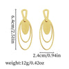 Wholesale Geometric Oval Hoop Stainless Steel 18K Goldplated Women's Casual Earrings