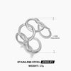 Wholesale Geometric Oval Interlocking Stainless Steel Goldplated Ring Casual Elegant And Adjustable For Women