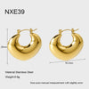 Wholesale Geometric Oval 18K Gold Plated Stainless Steel Earrings For Women