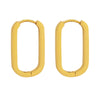 Wholesale Geometric Oval Rectangular 316L Stainless Steel Gold Plated Earrings Jewelry