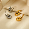Wholesale Geometric Patchwork 18K Gold Plated Stainless Steel Earrings For Women