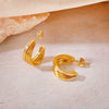 Wholesale Geometric Patchwork Titanium Steel Earrings With Electroplating For Women