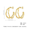Wholesale Geometric Patchwork Titanium Steel Earrings With Electroplating For Women