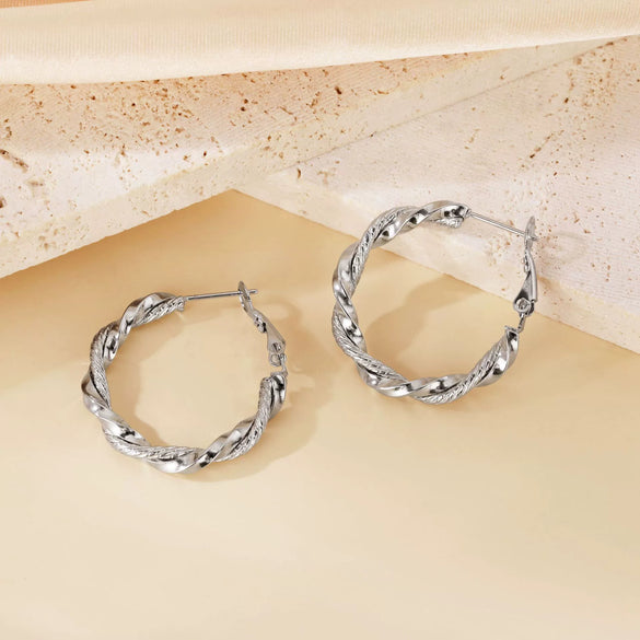 Wholesale Geometric Patchwork Titanium Steel Earrings With Electroplating For Women