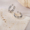 Wholesale Geometric Patchwork Titanium Steel Earrings With Electroplating For Women