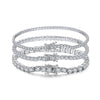 Wholesale Geometric Pattern Electroplated S925 Silver Tennis Bracelet For Women And Unisex