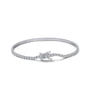 Wholesale Geometric Pattern Electroplated S925 Silver Tennis Bracelet For Women And Unisex
