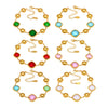 Wholesale Geometric Patterned 316L Stainless Steel 18K Real Gold Plated Czech Glass Women's Fashion Bracelet Jewelry