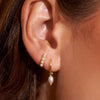 Wholesale Geometric Pearl Earrings Copper 18K Gold Plated