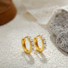 Wholesale Geometric Pearl Earrings Copper 18K Gold Plated