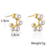 Wholesale Geometric Pearl Earrings For Women Copper Plated