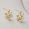 Wholesale Geometric Pearl Earrings For Women Copper Plated