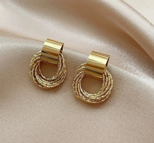 Wholesale Geometric Pearl Earrings For Women Metal U Shape Electroplated