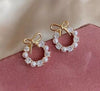Wholesale Geometric Pearl Earrings For Women Metal U Shape Electroplated