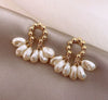 Wholesale Geometric Pearl Earrings For Women Metal U Shape Electroplated