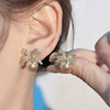 Wholesale Geometric Pearl Earrings For Women Metal U Shape Electroplated