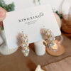 Wholesale Geometric Pearl Earrings For Women Metal U Shape Electroplated