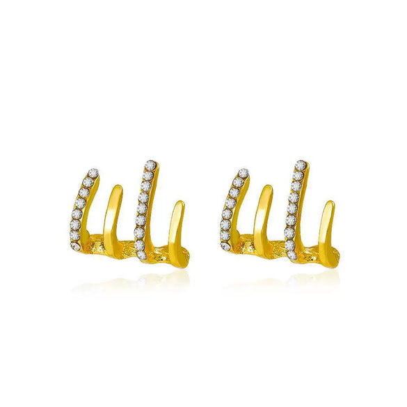 Wholesale Geometric Pearl Earrings For Women Metal U Shape Electroplated