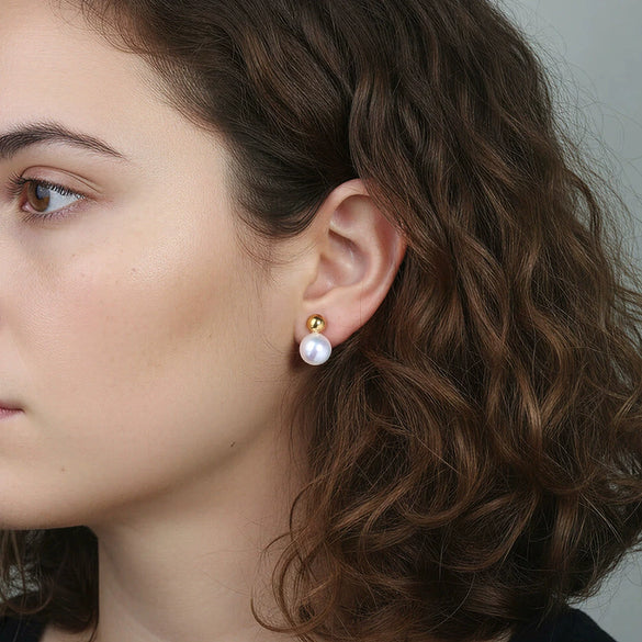 Wholesale Geometric Pearl Earrings For Women With Electroplating And 925 Silver Ear Needles High End Gold Non Fading Original Design