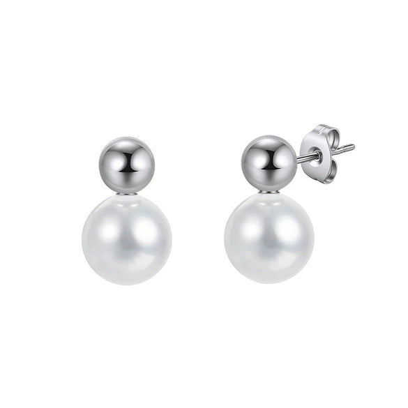 Wholesale Geometric Pearl Earrings For Women With Electroplating And 925 Silver Ear Needles High End Gold Non Fading Original Design