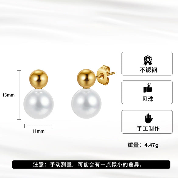 Wholesale Geometric Pearl Earrings For Women With Electroplating And 925 Silver Ear Needles High End Gold Non Fading Original Design