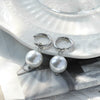 Wholesale Geometric Pearl Earrings Titanium Steel Jewelry Electroplated Retro Style For Women