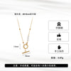 Wholesale Geometric Pearl Pendant Necklace In Stainless Steel With 18K Gold Electroplated Ot Clasp For Women