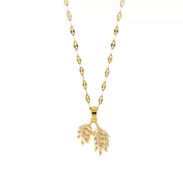 Wholesale Geometric Pendant Necklace For Women Stainless Steel Chain Copper Pendant Electroplating