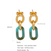 Wholesale Geometric Personality Earrings Acrylic Stainless Steel Mixed Material 18K Gold Plated Electroplating For Women