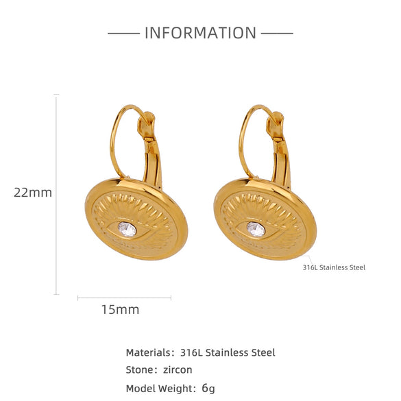 Wholesale Geometric Personality Earrings Acrylic Stainless Steel Mixed Material 18K Gold Plated Electroplating For Women