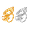 Wholesale Geometric Pig Nose Shaped Hollow Open Ring Copper 18K Gold Plated For Women