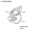 Wholesale Geometric Pig Nose Shaped Hollow Open Ring Copper 18K Gold Plated For Women