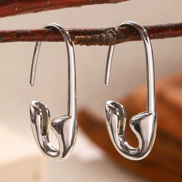 Wholesale Geometric Pinshaped Copper Ear Clips 14K Gold Electroplated Earrings For Women