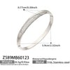 Wholesale Geometric Plain Ring Buckle Stainless Steel Goldplated Bracelet With 5A Zircon