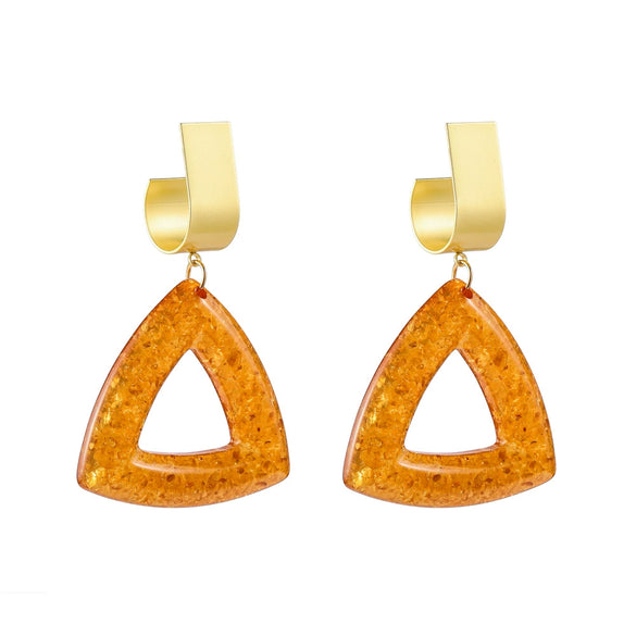 Wholesale Geometric Plastic And Resin Earrings With S925 Silver Needles