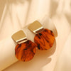 Wholesale Geometric Plastic And Resin Earrings With S925 Silver Needles