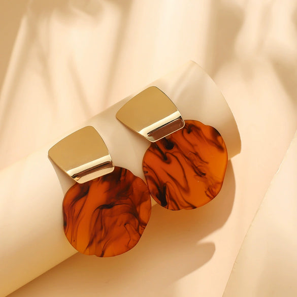 Wholesale Geometric Plastic And Resin Earrings With S925 Silver Needles